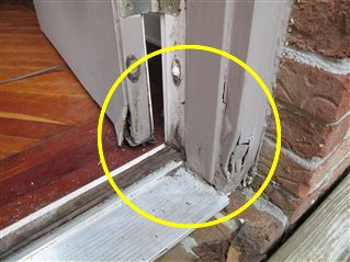 Fungal rot was found at one or more exterior doors, door jambs.